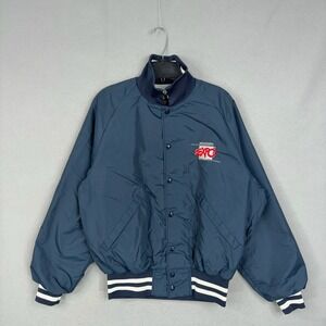 Vintage Pla-Jac Bomber Jacket Mens Large Blue Mississippi Expo USA Streetwear